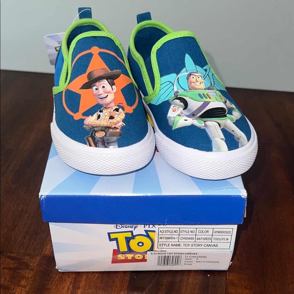 Disney Toy Story Blue and Green Canvas Shoes